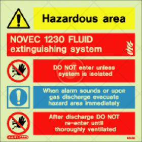 NOVEC 1230 fluid extinguisher system