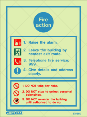 Fire action notice